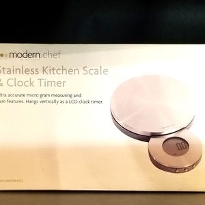 Modern Chef Stainless Kitchen Scale & Clock Timer